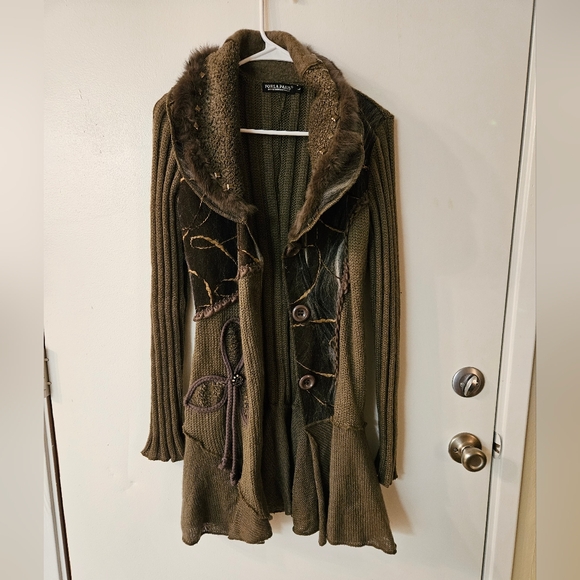Forla Paris Knit Brown Faux Fur - Picture 1 of 6